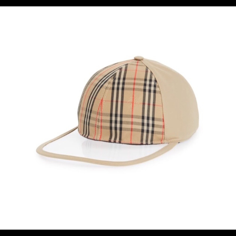Burberry check vintage equestrian baseball cap
